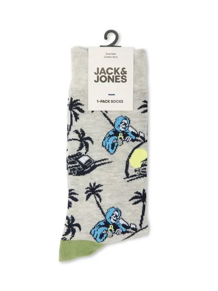 Повседневные носки с высокой манжетой Jack Jones, светло-серый