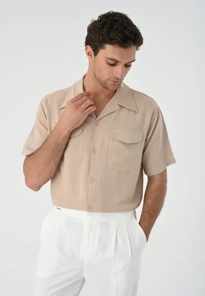 Рубашка LAPEL COLLAR SHORT SLEEVE Antioch, бежевый