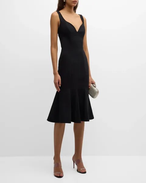 Платье миди Ashlyn Sweetheart с годе Black Halo, цвет Black