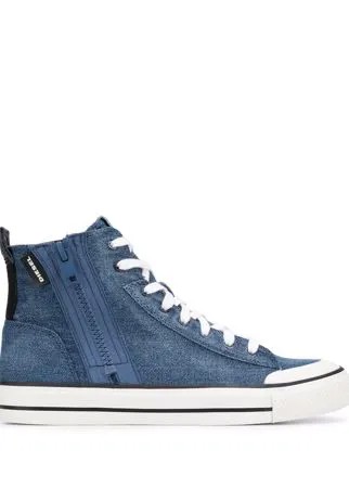 Diesel высокие джинсовые кеды