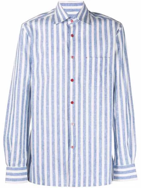 Kiton striped long-sleeve shirt