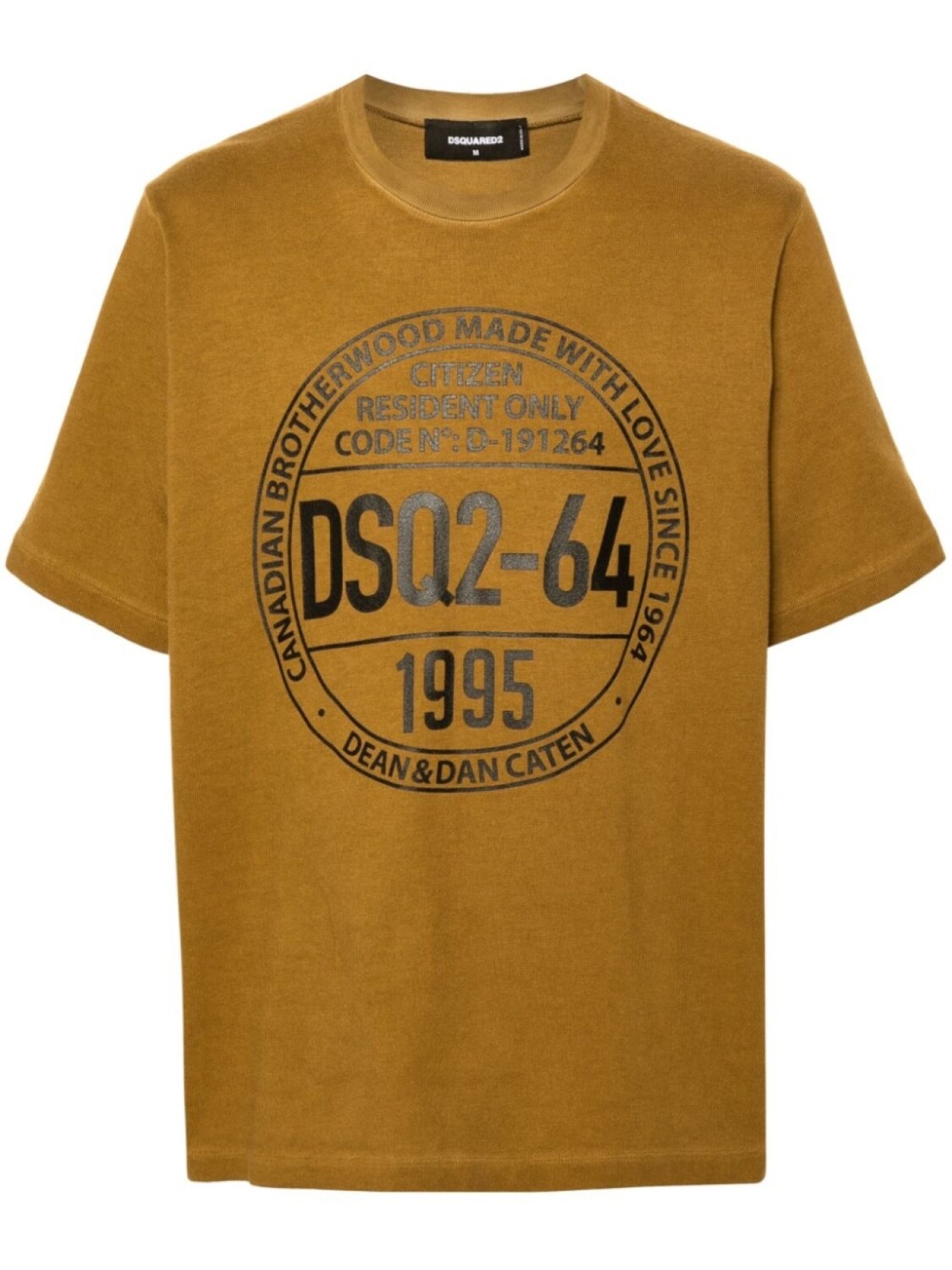 Dsquared2 футболка из хлопка с логотипом, коричневый