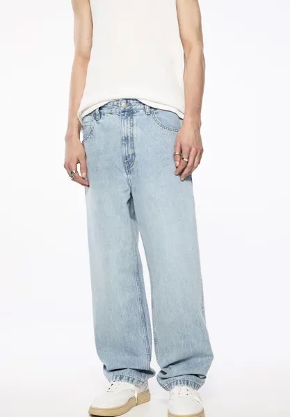Джинсы-сигареты Baggy PULL&BEAR, голубой деним