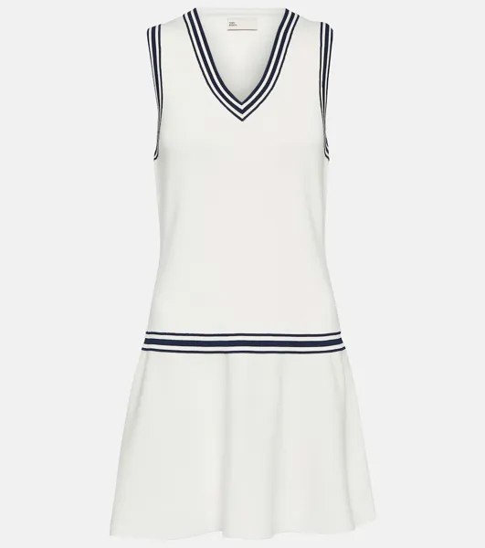 Теннисное мини-платье из джерси Tory Sport, белый
