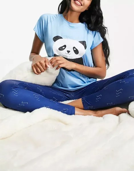 Темно-синие леггинсы Bamboozled Panda от Leggings Loungeable