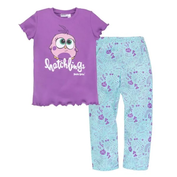 Bossa Nova Пижама для девочки (футболка, брюки) Angry Birds