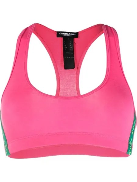 Dsquared2 лиф бикини Icon в стиле колор-блок, розовый