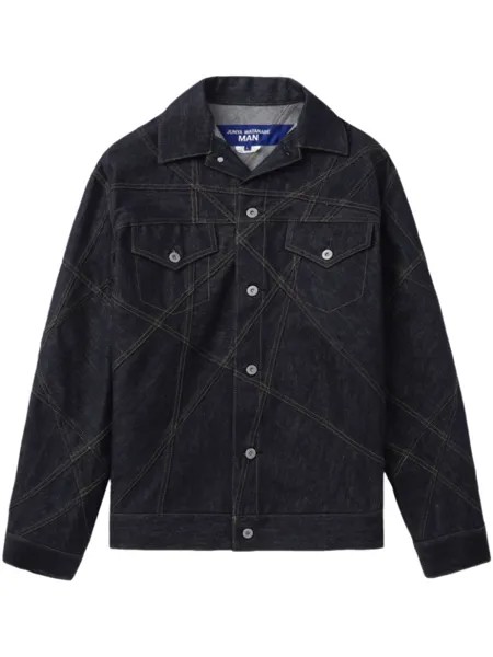Junya Watanabe MAN джинсовая куртка с контрастной строчкой, синий