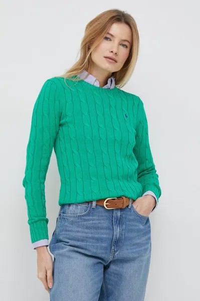 Хлопковый свитер Polo Ralph Lauren, зеленый