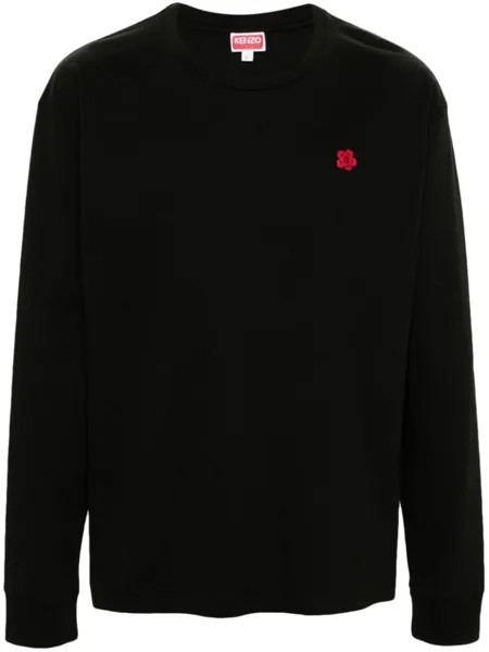 Kenzo футболка с нашивкой «Боке-цветок», черный