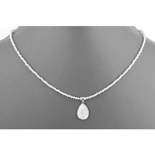 Бусы Minera, фианит, перламутр, длина 44 см