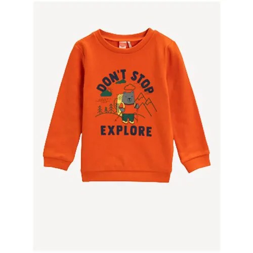 Свитшот KOTON BABYBOY, 2KMB18372OK, цвет: ORANGE, размер: 3-6