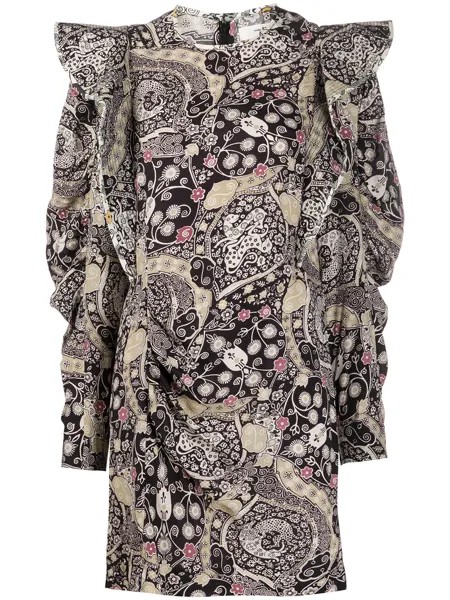 Isabel Marant Étoile платье мини Catarina с оборками и принтом