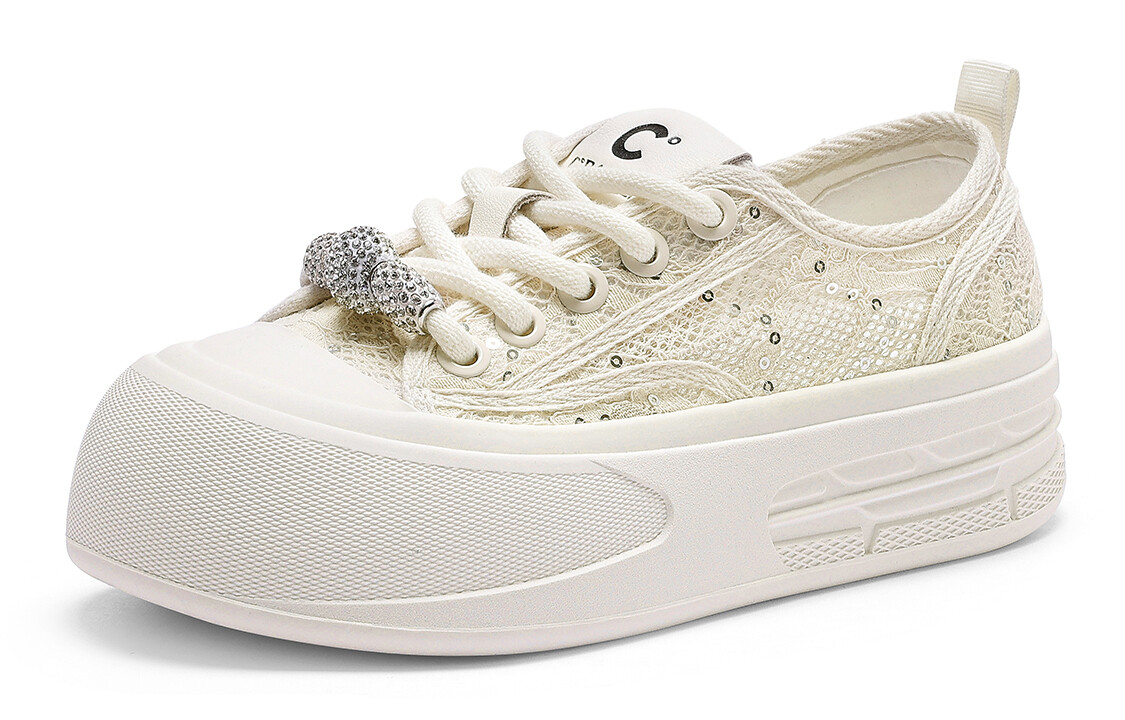 Кроссовки C°BANNER Skateboarding Shoes Women's Low-top Beige, бежевый