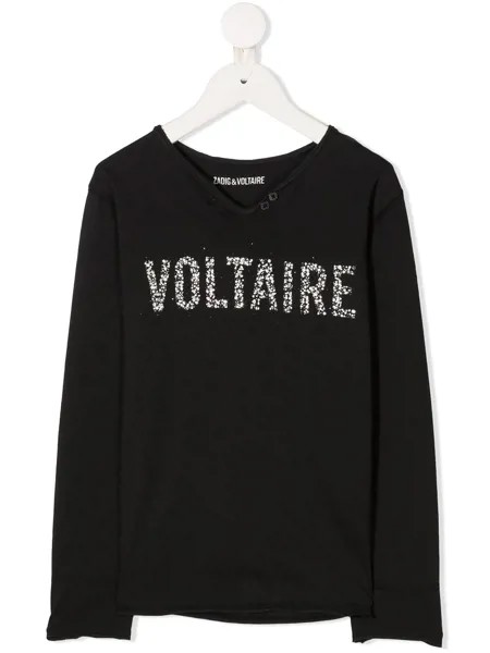 Zadig & Voltaire Kids футболка с логотипом