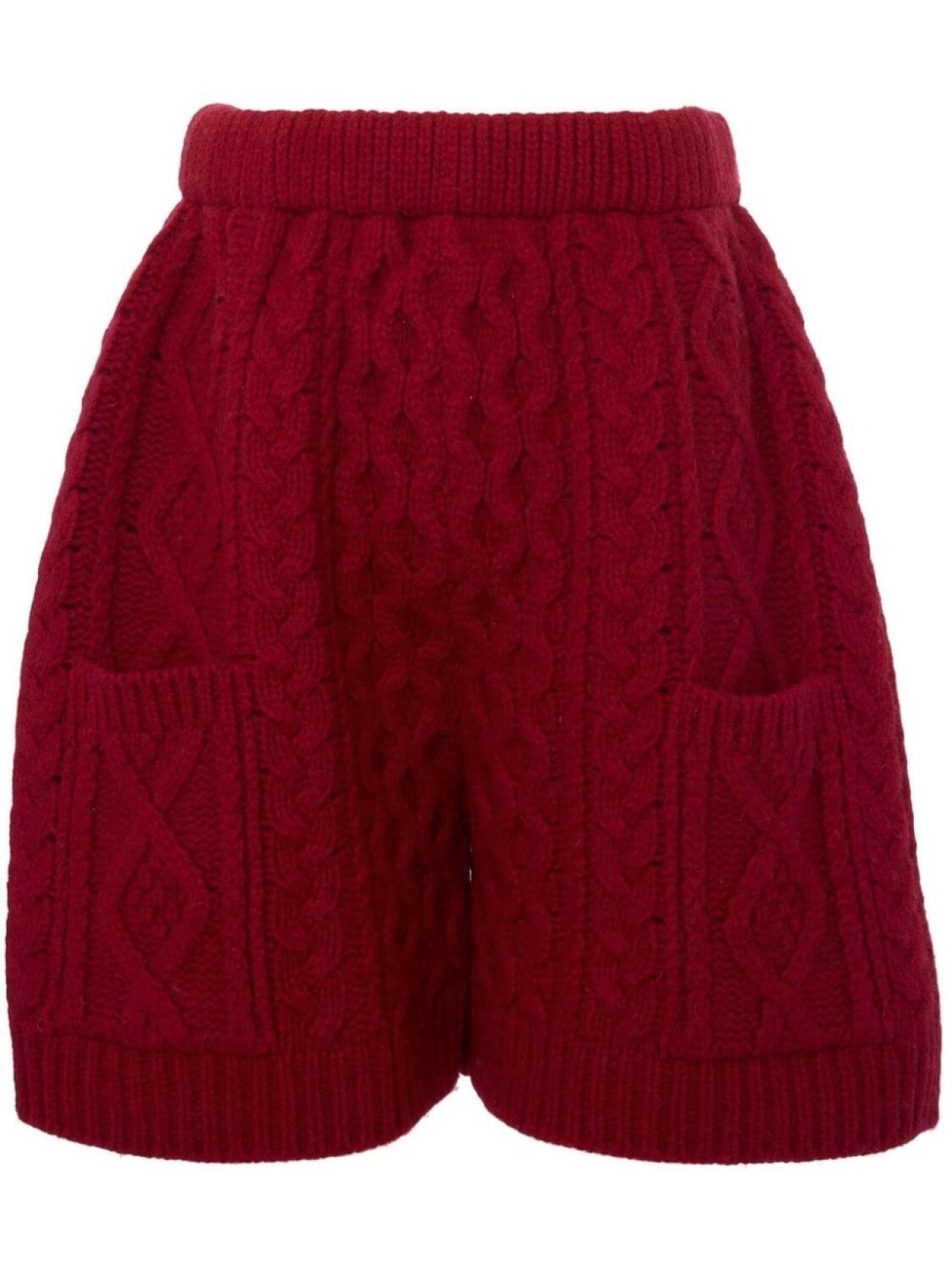 JW Anderson шорты с косой вязкой, красный