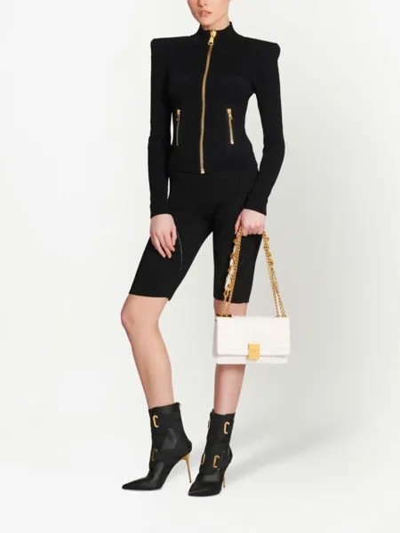 Balmain облегающие шорты, черный