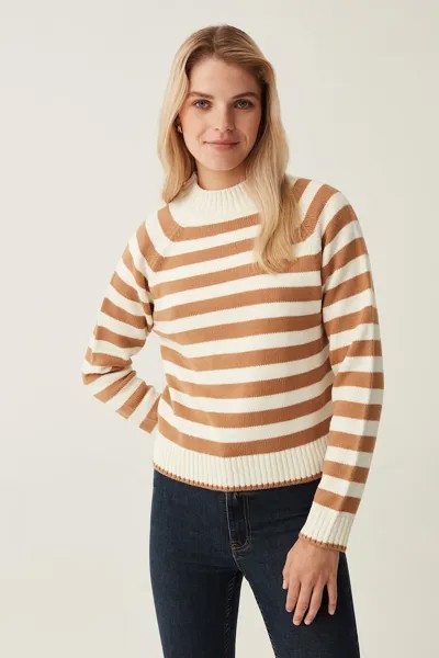 Полосатый свитер с рукавами реглан Ovs, оранжевый
