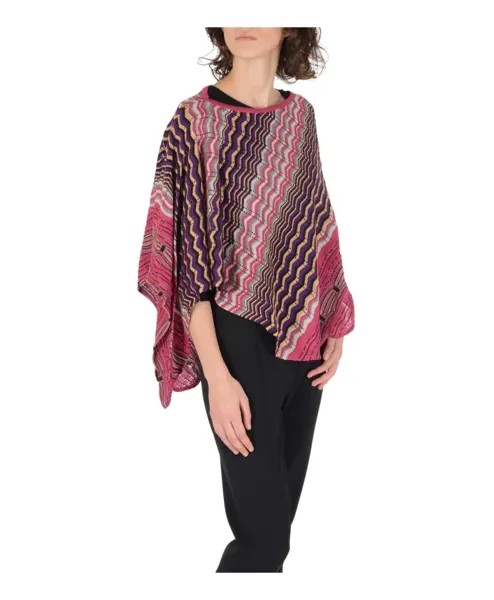 Яркое шерстяное пончо Missoni, мультиколор