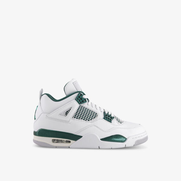 Фирменные кожаные высокие кроссовки Air Jordan 4 Jordan, белый