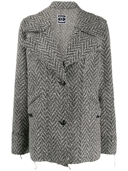 Chanel Pre-Owned пиджак 2008-го года с узором в елочку