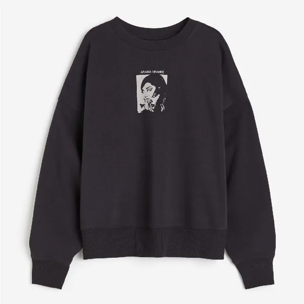 Свитшот H&M Printed Ariana Grande, черный