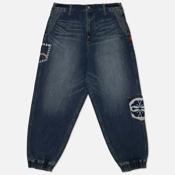 Мужские джинсы Evisu Heritage Multi-Pocket Denim Jogger синий, Размер 32