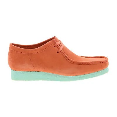 Clarks Wallabee 26157367 Мужские Оранжевые Замшевые Ботинки Чукка На Шнуровке 12