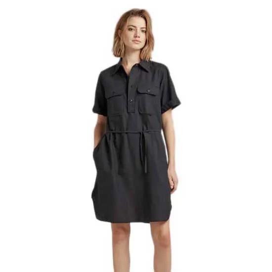 Короткое платье G-Star Millery Pockets Short Sleeve, черный