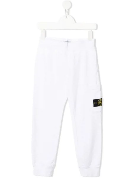 Stone Island Junior спортивные брюки с нашивкой-логотипом