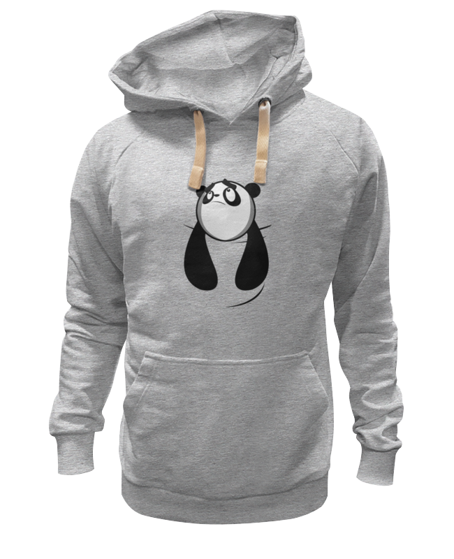 Худи Printio Панда (panda) серое 2XL