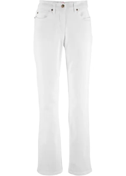 Популярные джинсы-буткат стрейч John Baner Jeanswear, белый