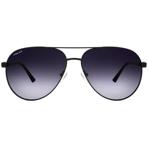 Солнцезащитные очки POLAR, авиаторы, оправа: металл, для женщин, черный