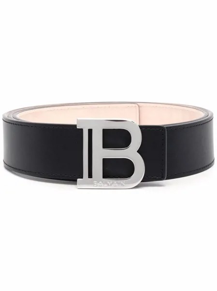 Balmain logo-buckle leather belt