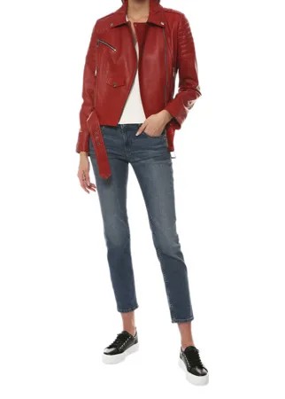 Кожаная куртка женская VENETTI LEATHER&FUR 3010/55 красная 46