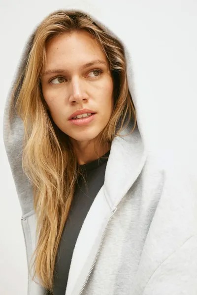 Спортивная куртка с капюшоном H&M, серый