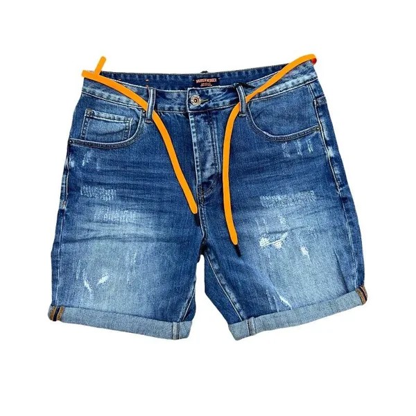 Bermuda Jeans Man Warren Webber 0375 Shorts Denim Blue