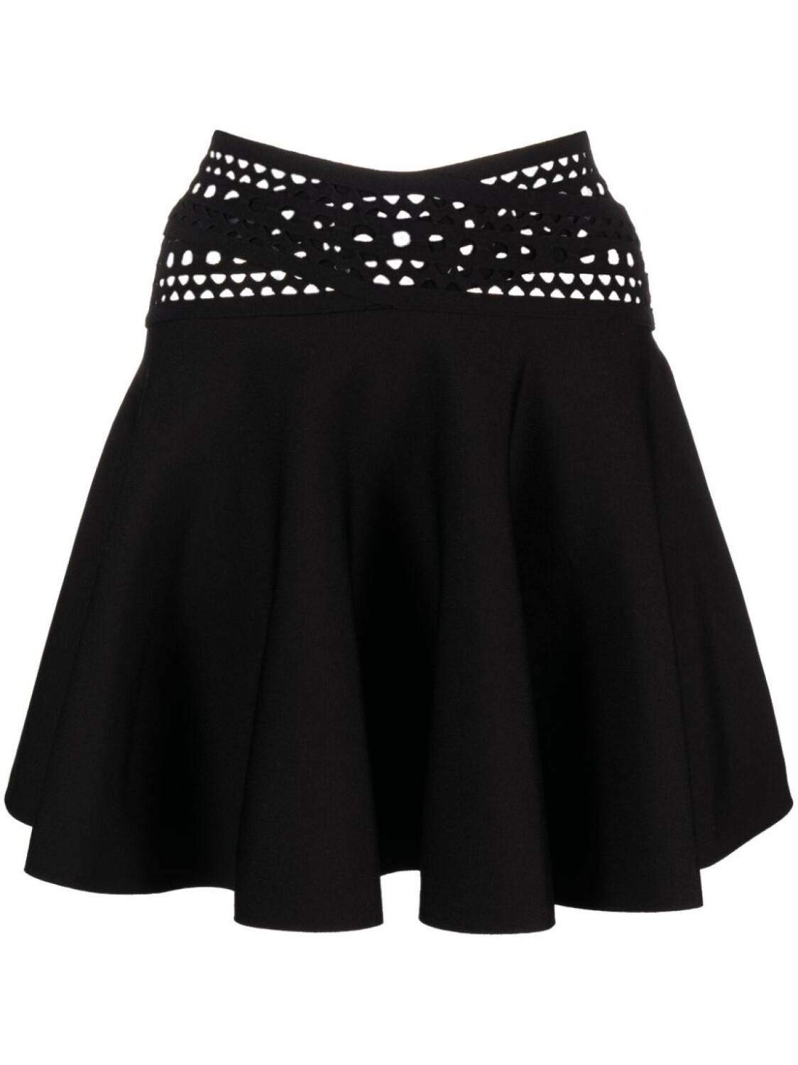 Юбка Vienne в технике кроше Alaïa, черный