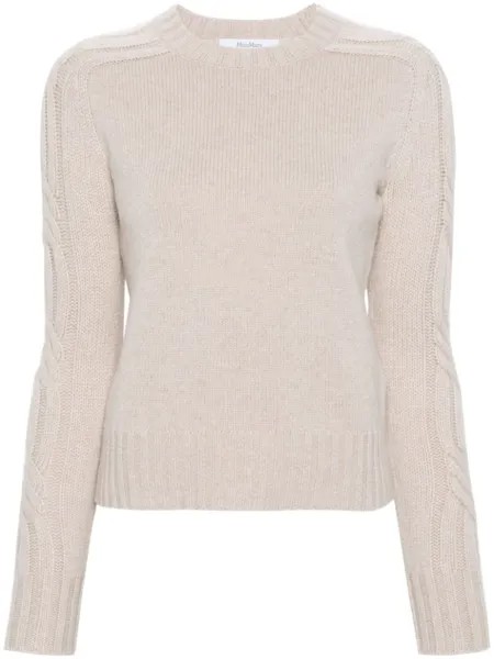 Max Mara кашемировый джемпер, нейтральный цвет