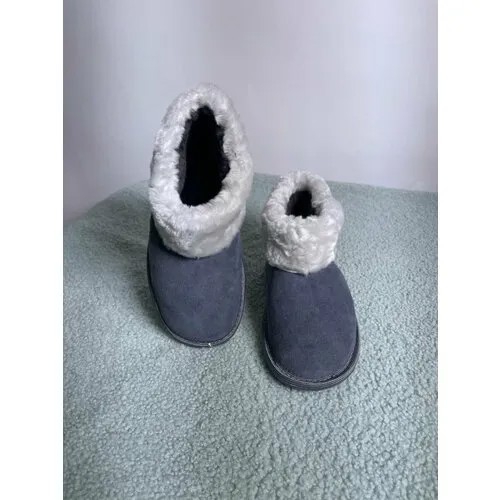 Тапочки Original Fur company, размер 33, серый