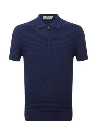 Поло из хлопка и льна Canali