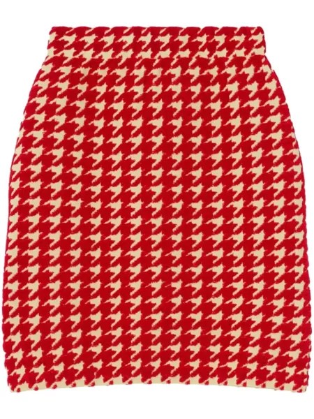 Burberry мини-юбка в ломаную клетку, красный