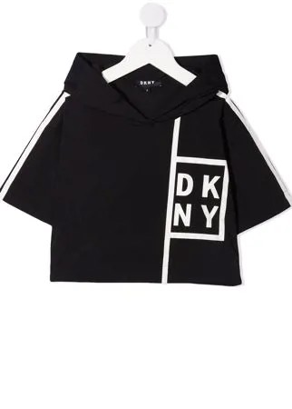 Dkny Kids худи с короткими рукавами и логотипом