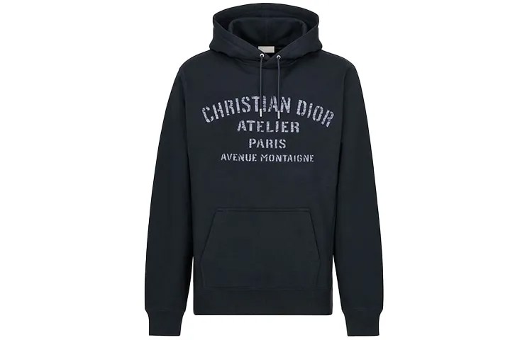 Ежеквартальные новинки Толстовка мужская темно-синяя Dior, синий