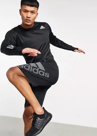 Черный лонгслив adidas Running-Черный цвет