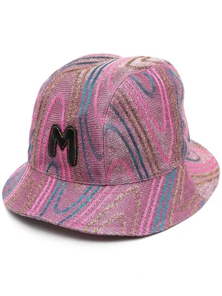 M Missoni шляпа с нашивкой-логотипом