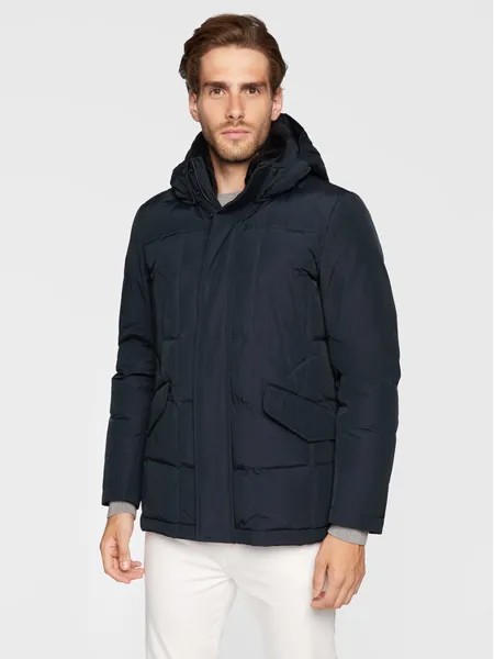 Пуховик стандартного кроя Woolrich, синий