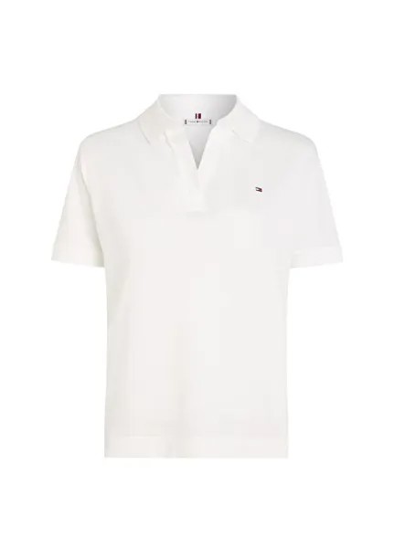Белая женская футболка-поло RLX OPEN PLAACKET LYOCELL POLO SS Tommy Hilfiger, белый