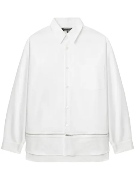 Comme des Garçons Homme Deux рубашка с застежкой-молнией, белый