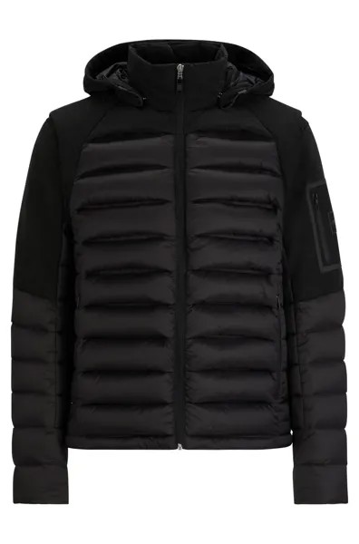 Пуховик Boss Water-repellent With Detachable Sleeves And Hood, черный